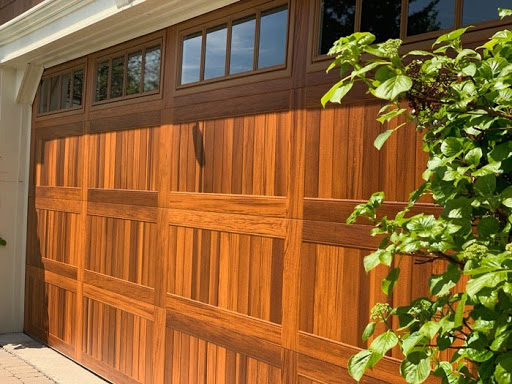 Custom wood garage door