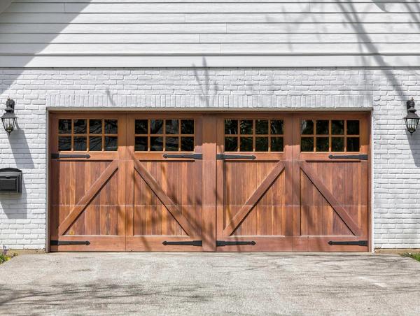 Traditional carriage house garage door