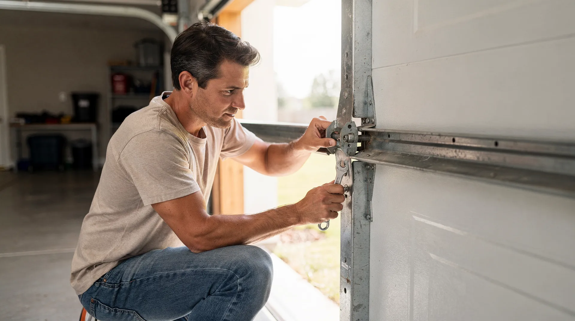 Easy fixes for a noisy garage door include lubricating moving parts and conducting routine maintenance
