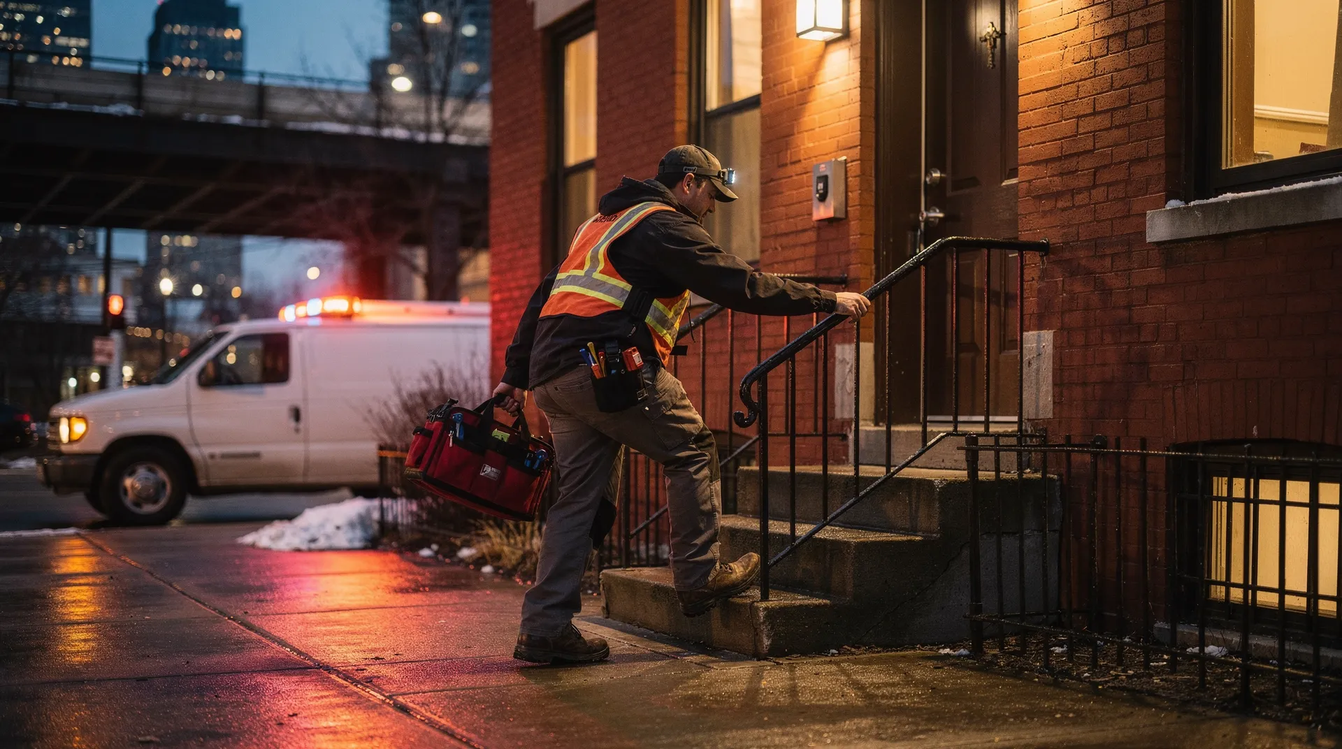 Emergency garage door repair in Chicago is available 24 hours a day, with technicians ready