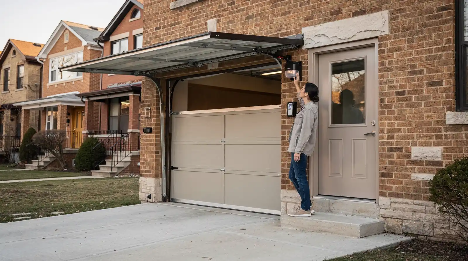 Precision installs CHI and Amarr garage doors with free estimates on new doors.; In-stock doors