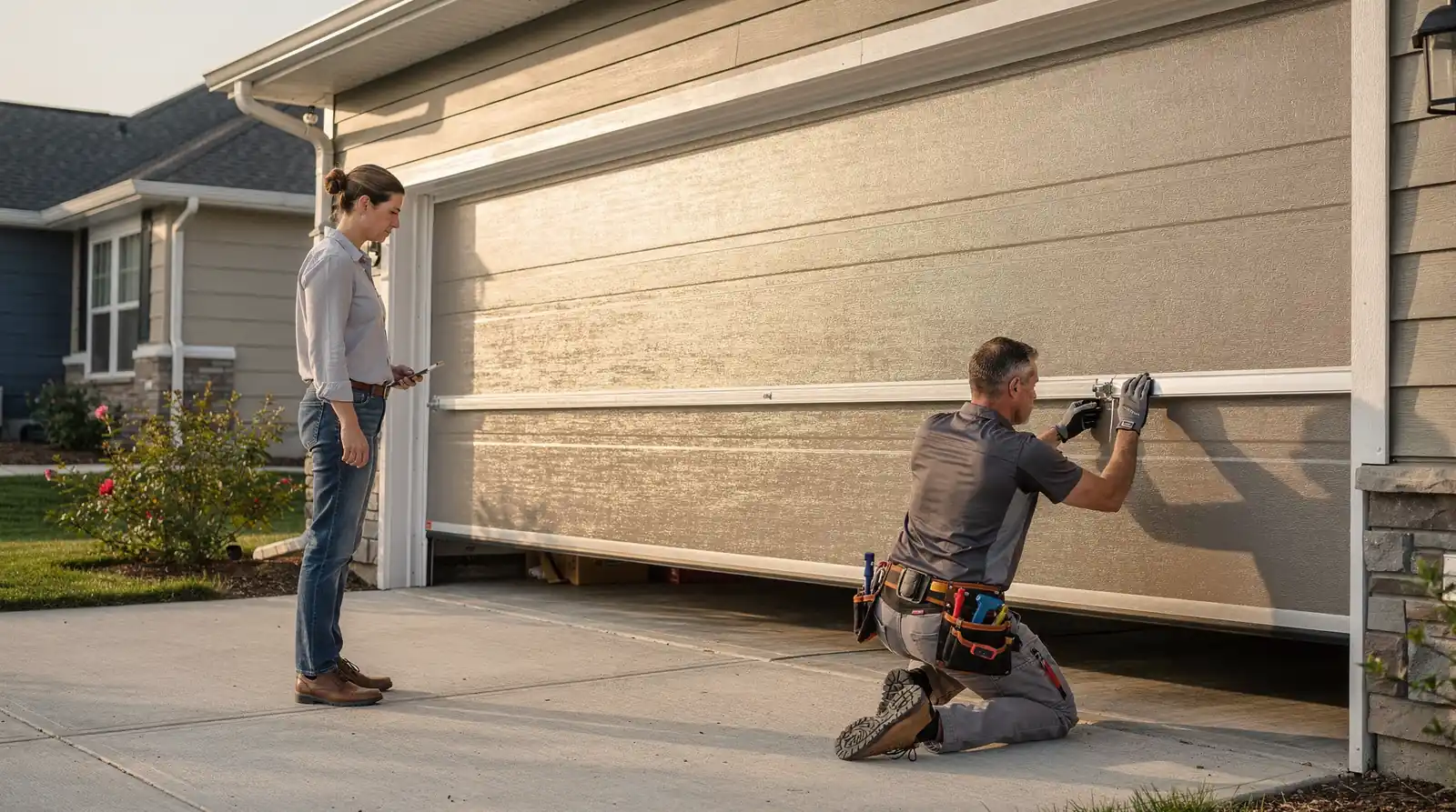 A new garage door delivers roughly a 194% return on investment nationally, lifting home value