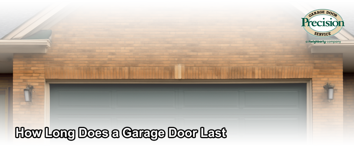 A well-maintained residential garage door on a Chicago home in winter light