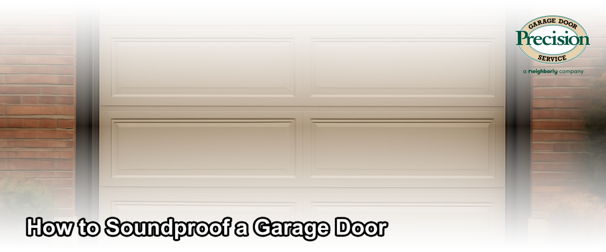 Close-up of a well-insulated residential garage door with weatherstripping seals on a Chicago home in winter